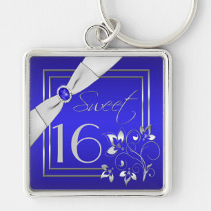 Porte-clés Bleu de cobalt et Porte - clé de Sweet sixteen d'a