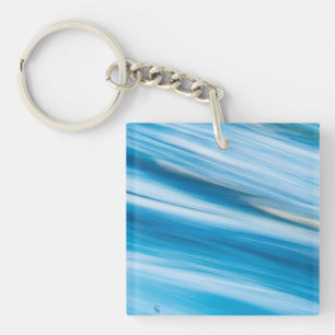 Porte-clés Bleu de mer Abstrait