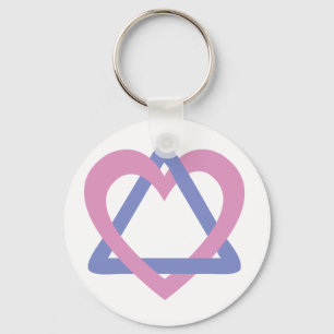 Porte-clés Bleu de rose de triangle d'adoption