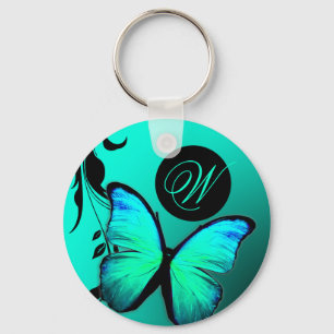 Porte-clés Bleu de turquoise brillant du papillon 311