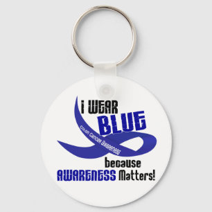 Porte-clés Bleu d'usage du CANCER DU COLON I pour la