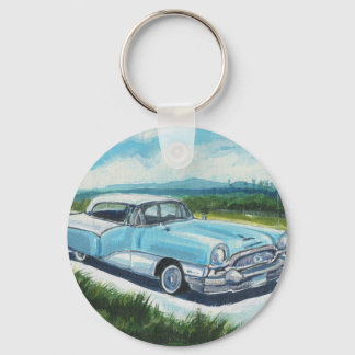 Porte-clés bleu emballage