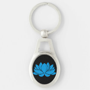Porte-clés Bleu Lotus Blossom