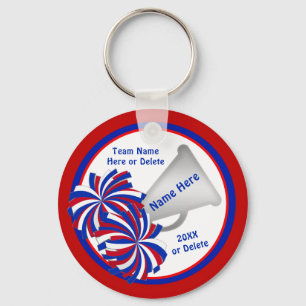 Porte-clés Bleu rouge Porte - clés Cheeréminent PERSONNALISÉ