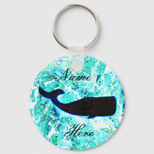 Porte-clés bleu Thunder_Cove de baleine noire