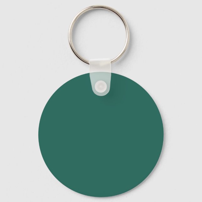 Porte-clés Bleu vert foncé (couleur solide) (Recto)