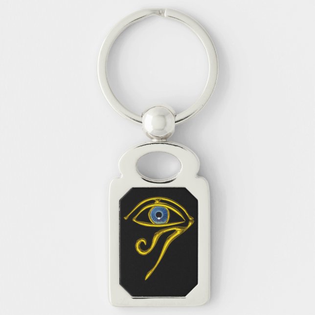 Porte-clés BLEUE TALISMAN / YEUX DE HORUS, Noir (Devant)