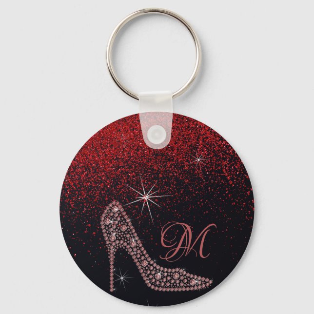 Porte-clés Bling Sparkle Diamond Parties scintillant hauts ta (Recto)
