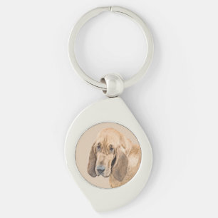 Porte-clés Bloodhound Peinture - Joli chien d'origine art