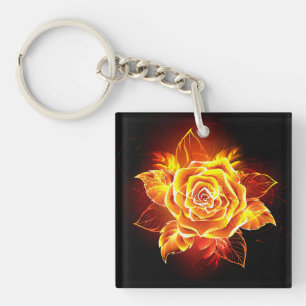 Porte-clés Blooming Fire Rose