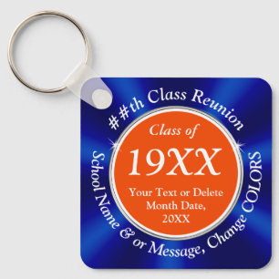 Porte-clés Blue and Orange Cheap, Class Reunion Gift Ideas