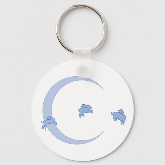 PORTE-CLÉS BLUE BUNNY MOON (Recto)