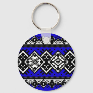 Porte-clés Blue Embroidery