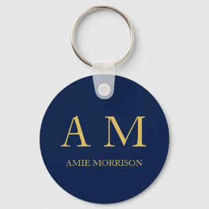 Porte-clés Blue Gold Colours Professionnel Lettres initiales 