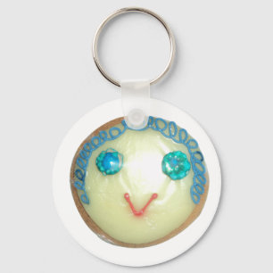 Porte-clés Blue Hair Emoji Art Imprimer/Graphique