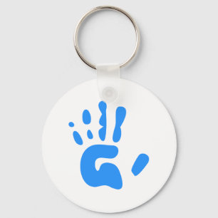 Porte-clés Blue Hand Print