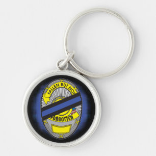 Porte-clés Blue Line mince Badge