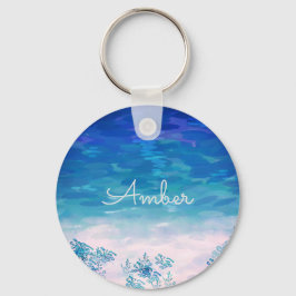 Porte-clés Blue Ocean Sea Beach Personnalisé