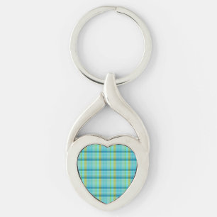 Porte-clés Blue Plaid par Shirley Taylor