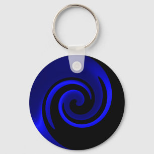 Porte-clés Blue Sapphire Swirl Keychain