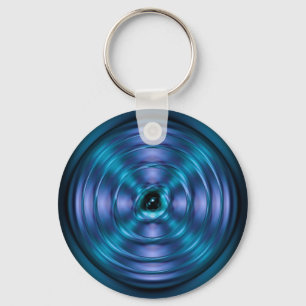 Porte-clés Blue spinning atom
