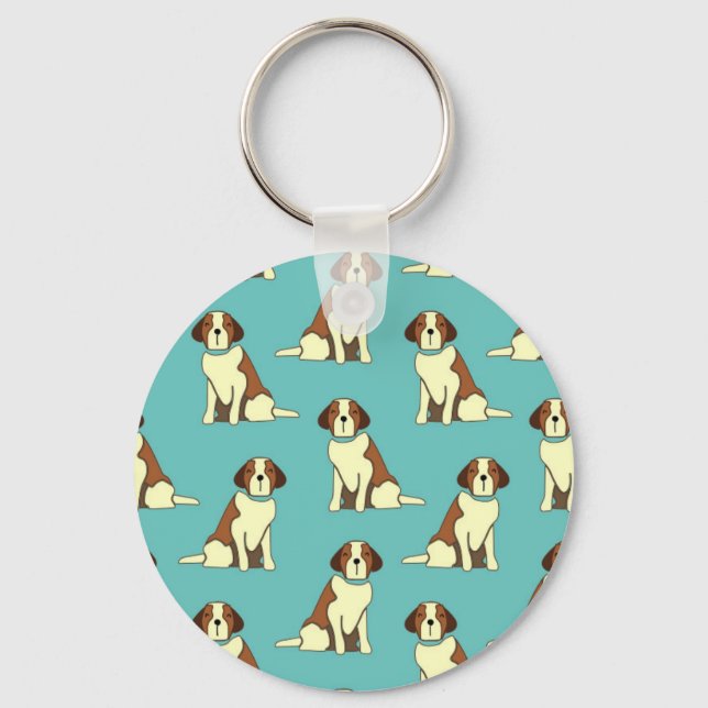 Porte-clés Blue St. Bernard Lover (Recto)
