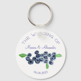 Porte-clés Blueberries Fruits de bleuets Fruits de mariage