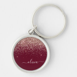 Porte-clés Blush Rose Gold Fard à Paupières Rose Pailleté Mon