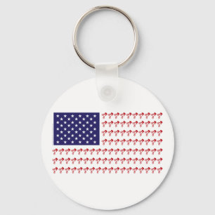Porte-clés BMX Rider - Drapeau américain patriotique+