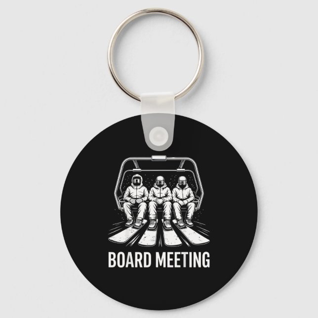 Porte-clés Board Meeting Snowboarders Skiing Enthusiasts Wint (Recto)