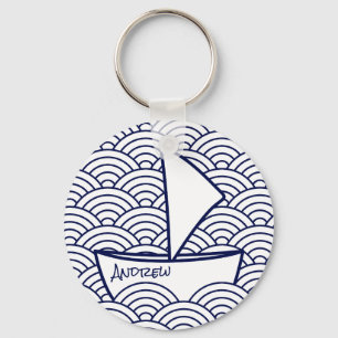 Porte-clés Boat on Waves Keychain