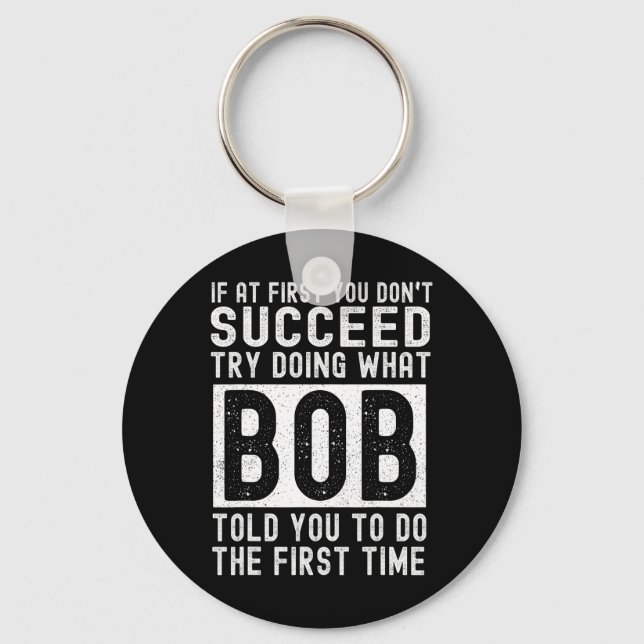 Porte-clés BOB Name Personnalisé Anniversaire Fun Christmas J (Recto)