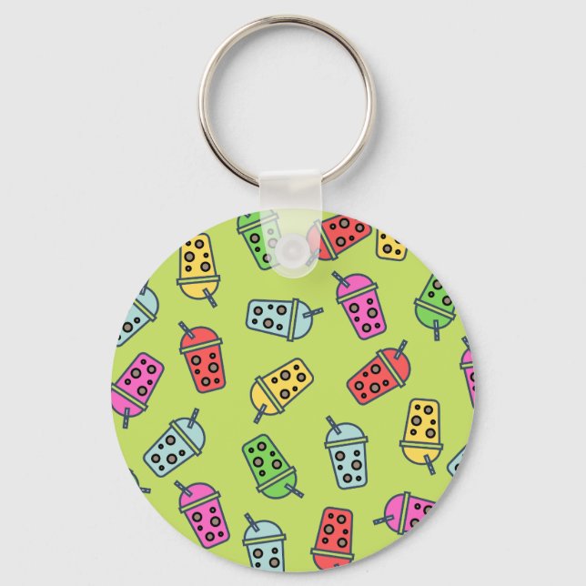 Porte-clés Boba Bubble Tea Motif (Recto)
