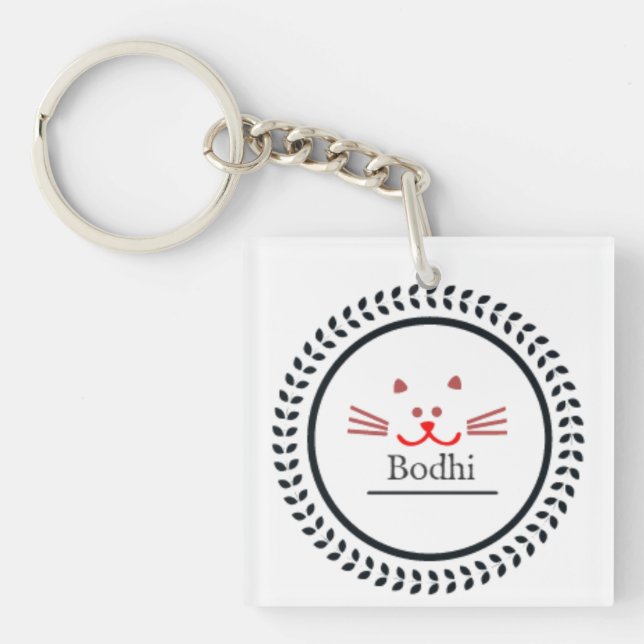 Porte-clés Bodhi le porte - clé de chat (Devant)