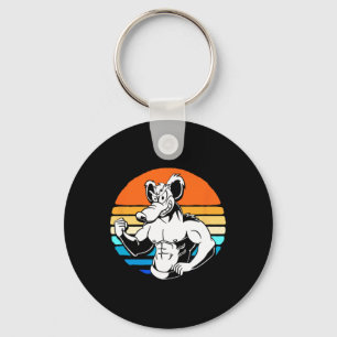Porte-clés Bodybuilding Gym Lover Retro Gym Rat