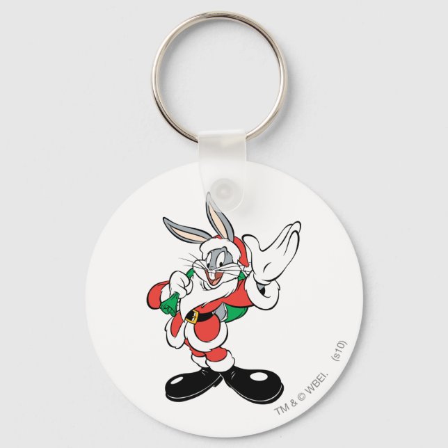 Porte-clés BOGS BUNNY™ Père Noël Waving (Recto)