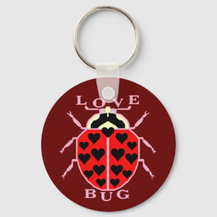 Porte-clés Bogue mignonne d'amour Saint Valentin Ladybug