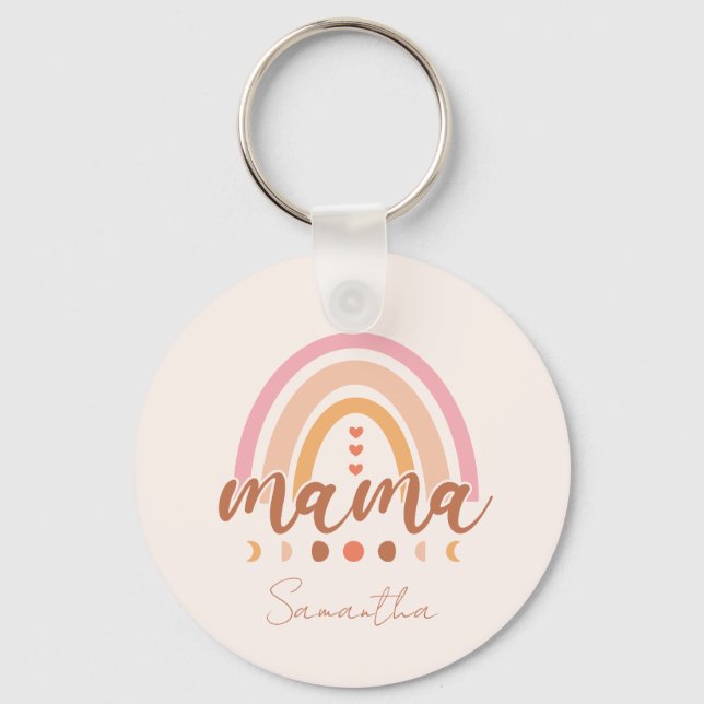 Porte-clés Boho Rainbow Mama (Recto)