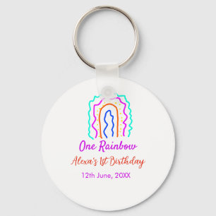 Porte-clés Boho Rainbow un anniversaire enfants brillant rétr