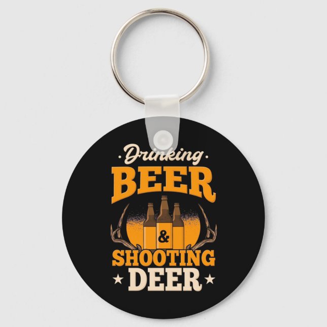Porte-clés Boire De La Bière Et Chasser Le Cerf (Recto)
