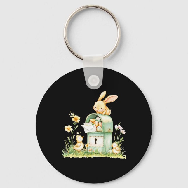 Porte-clés Boîte Aux Lettres Bunny Livrant Avec Oeufs (Recto)