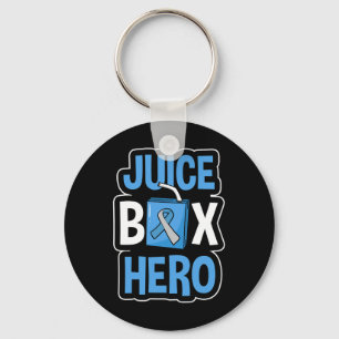 Porte-clés Boîte de Jus Héros Diabète Bleu Ruban Diabétique K