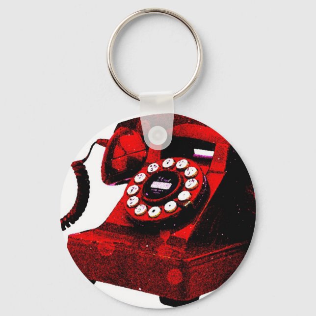 Porte-clés Boîte téléphonique Pop Art Old Desk (Recto)