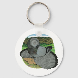 Porte-clés Bokhara Trumpeter Pigeon Blue