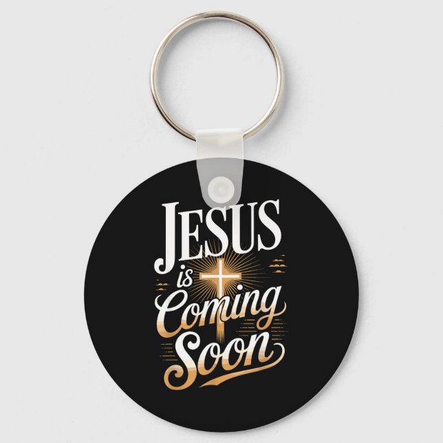 Porte-clés Bold Jesus Is Coming Soon Christian Apparel  (Recto)