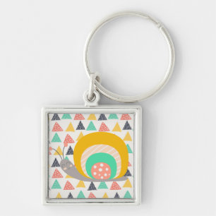Porte-clés Bon escargot sur les triangles