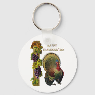 Porte-clés Bon thanksgiving vintage Turquie