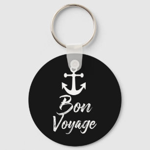 Porte-clés Bon Voyage Ancre Nautione Graphique Pour Bateau De