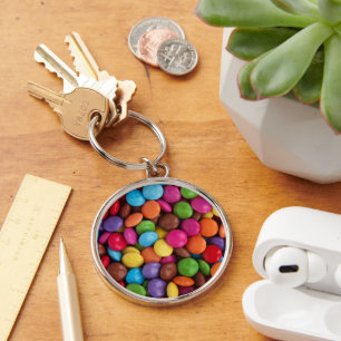 Porte-clés Bonbons colorés, Boutons de bonbons, Sucres, Nourr