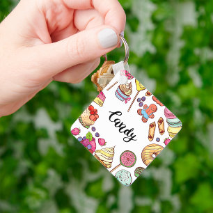 Porte-clés Bonbons et Dessert Doodles Sweet Traitements Motif